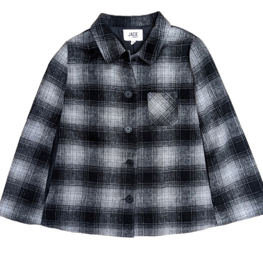 Jack By BB Dakota Plaid Wool Blend Cape Medium